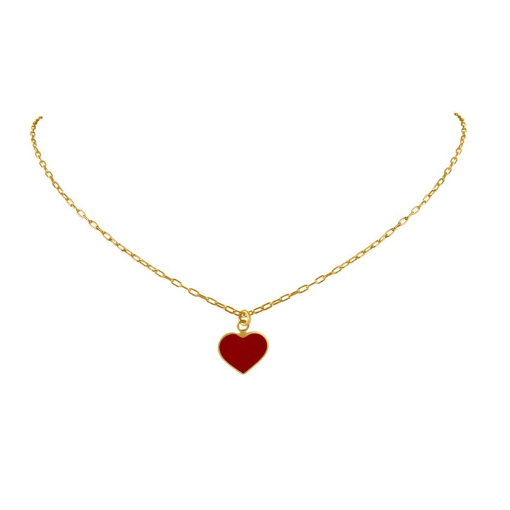 Collar Cuore Rosso Oro